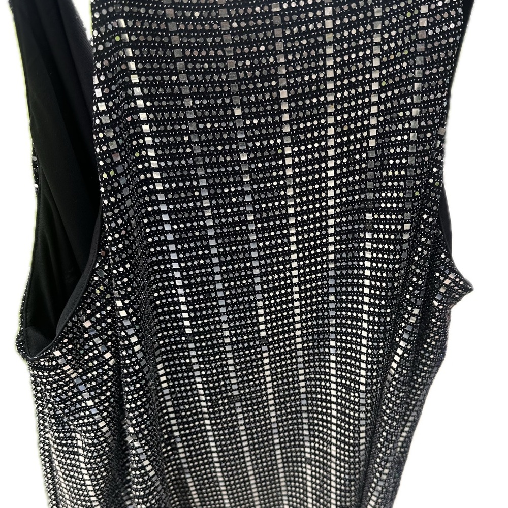 Black and Silver Sequin Eloquii Top - Picture 4 of 4